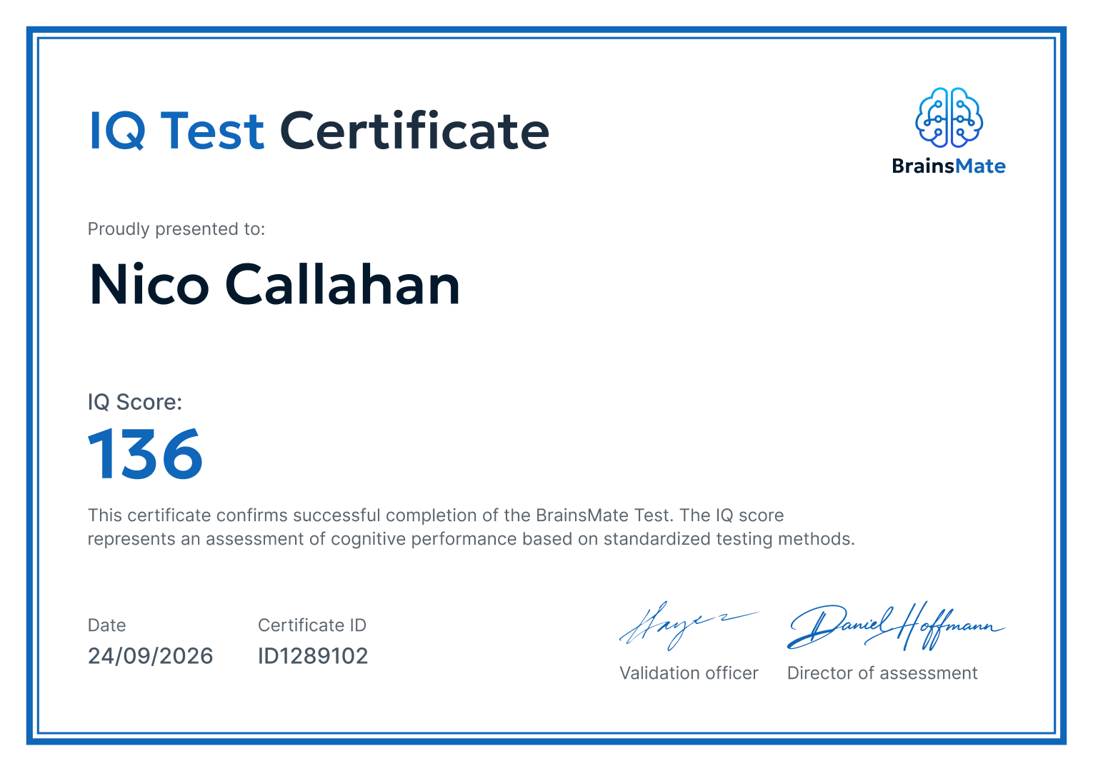 certificate